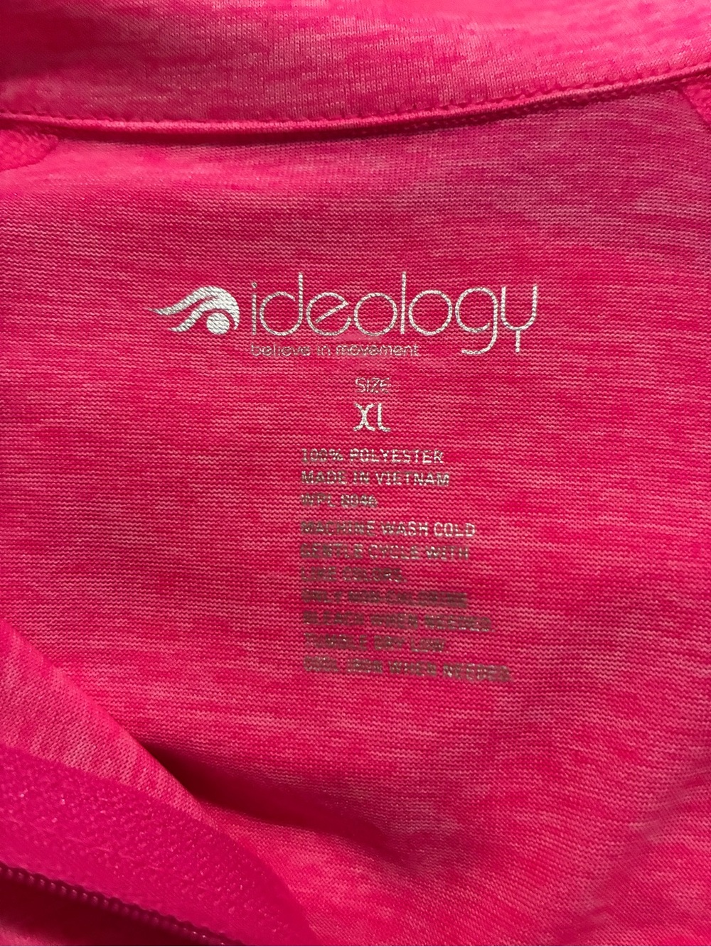 Ideology Neon Pink Long-Sleeve Quarter-Zip Top - Picture 3 of 5